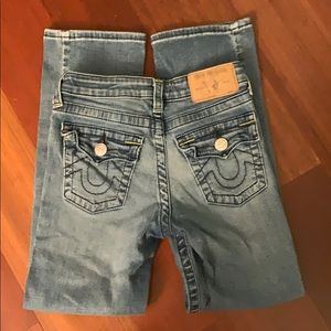 True Religion: Girls Straight Single End Jeans